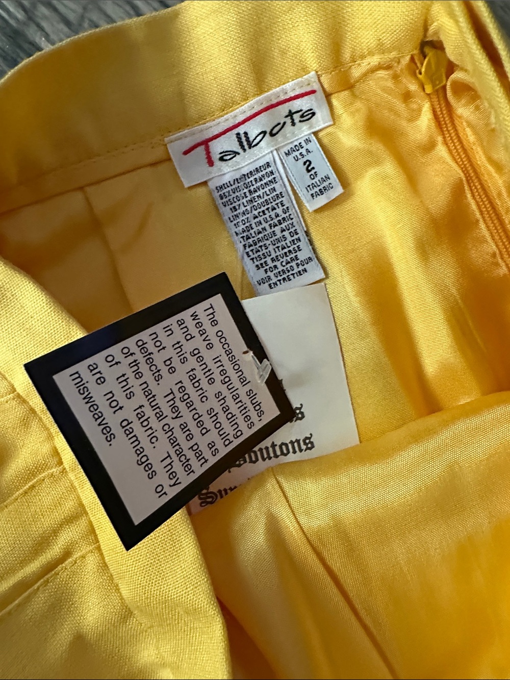 Talbots NWT vintage Yellow Pleated maxi Skirt - Women size 2‎ - Picture 4 of 12